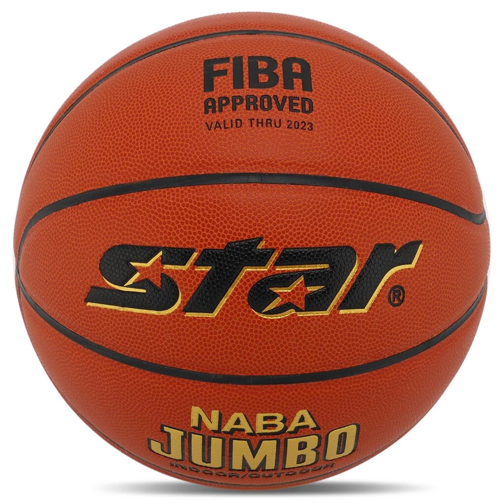 М'яч баскетбольний STAR NABA JUMBO FIBA BB337 No7 PU жовтогарячий від компанії DROPT - інтернет-магазин гуртової та роздрібной торгівлі - фото 1