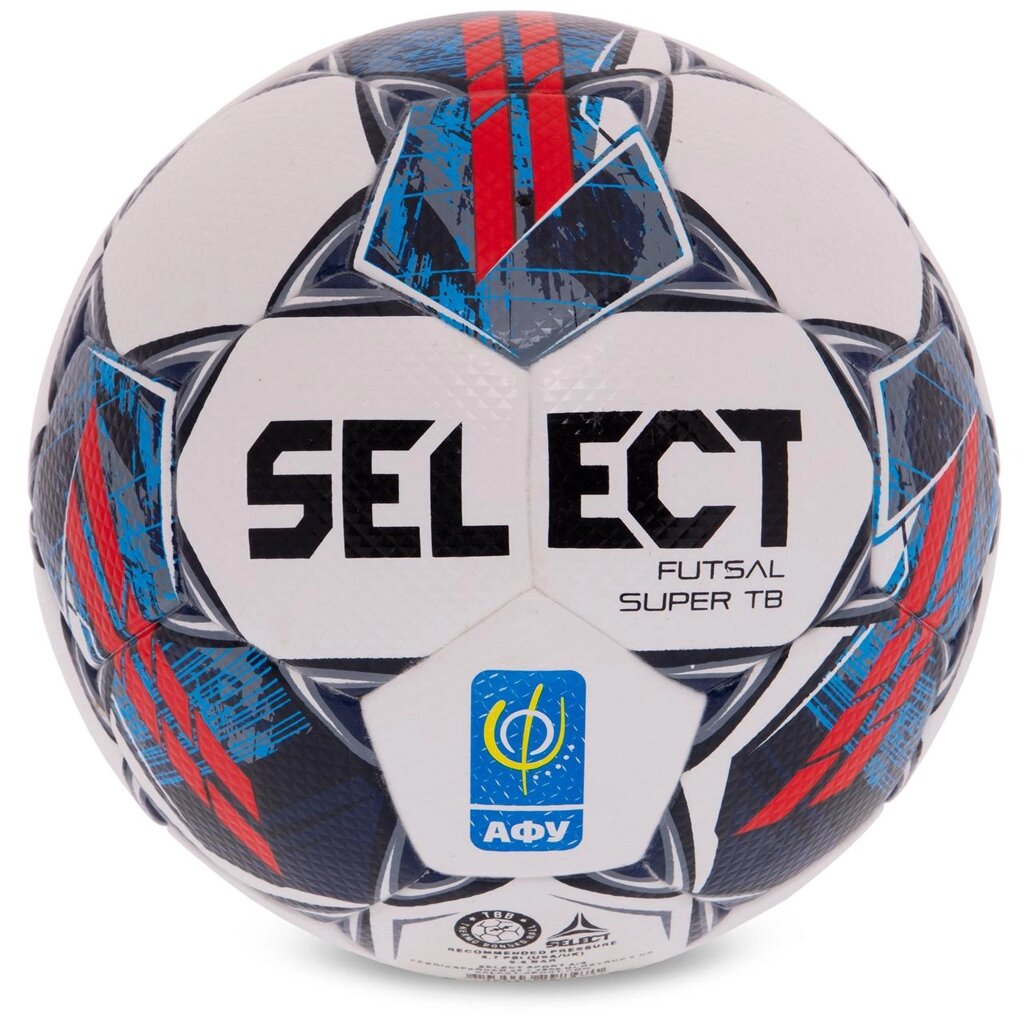 М'яч для футзала SELECT FUTSAL SUPER TB FIFA QUALITY PRO V22 No4 білий-червоний від компанії DROPT - інтернет-магазин гуртової та роздрібной торгівлі - фото 1