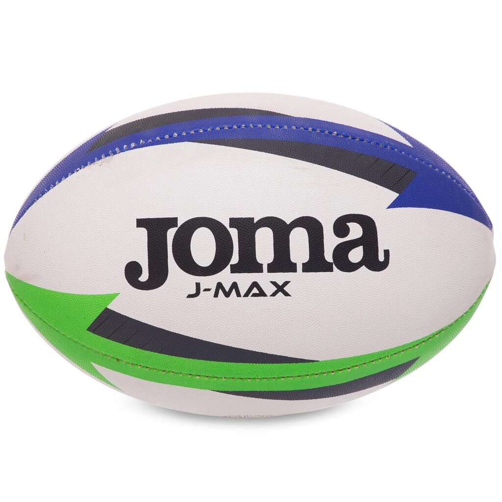 М'яч для регбі Joma J-MAX 400680-217 No4 білий-синій-зелений від компанії DROPT - інтернет-магазин гуртової та роздрібной торгівлі - фото 1