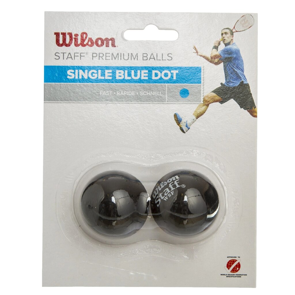 М'яч для сквошу WILSON STAFF SQUASH 2 BALL BL DOT WRT617500 2шт чорний від компанії DROPT - інтернет-магазин гуртової та роздрібной торгівлі - фото 1