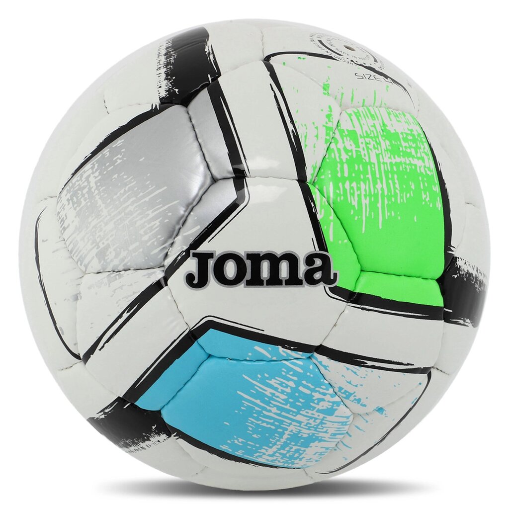 М'яч футбольний Joma DALI II 400649-211-T4 No4 сірий-зелений-синій від компанії DROPT - інтернет-магазин гуртової та роздрібной торгівлі - фото 1