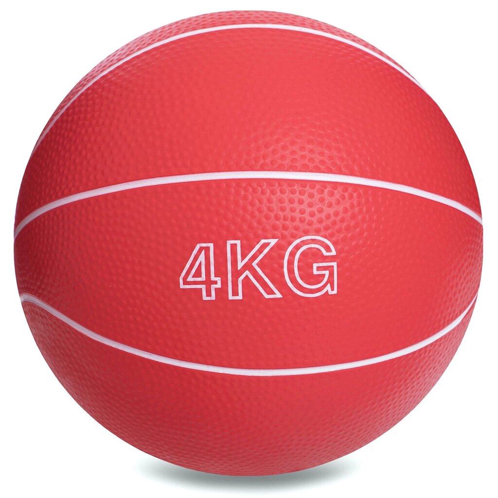 М'яч медичний медбол Record Medicine Ball SC-8407-4 4кг (верх-гума, наповнювач-пісок, d-17см, кольори в від компанії DROPT - інтернет-магазин гуртової та роздрібной торгівлі - фото 1