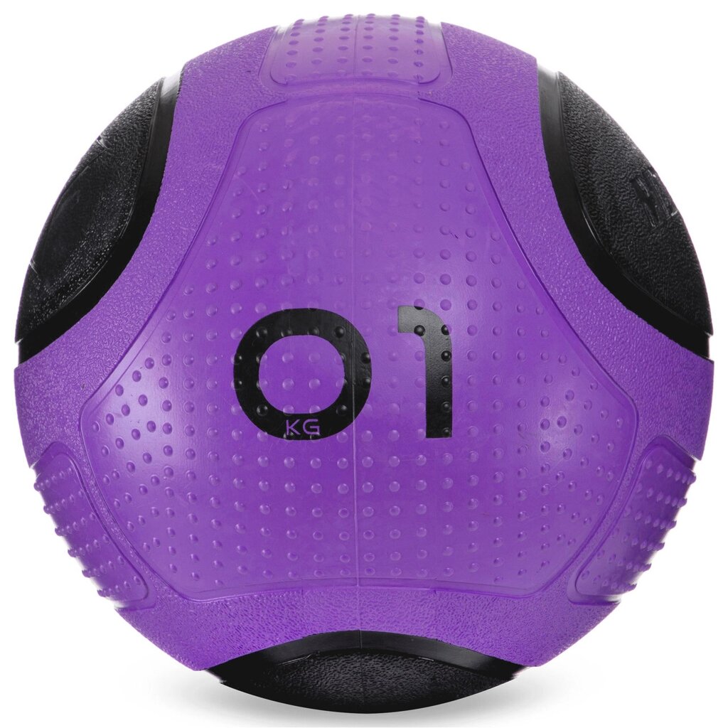 М'яч медичний медбол Zelart Medicine Ball FI-2620-1 1 кг фіолетовий-чорний від компанії DROPT - інтернет-магазин гуртової та роздрібной торгівлі - фото 1