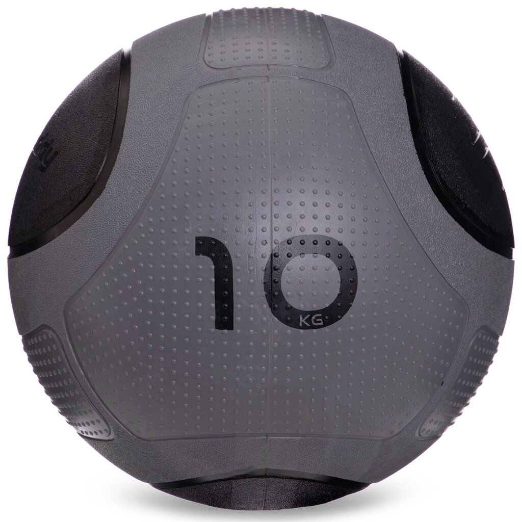 М'яч медичний медбол Zelart Medicine Ball FI-2620-10 10 кг сірий-чорний від компанії DROPT - інтернет-магазин гуртової та роздрібной торгівлі - фото 1