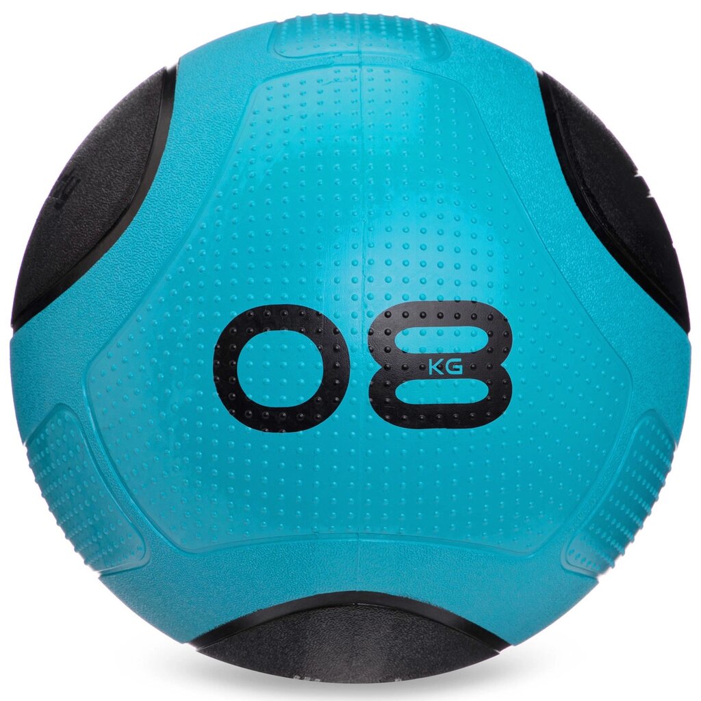 М'яч медичний медбол Zelart Medicine Ball FI-2620-8 8 кг синій-чорний від компанії DROPT - інтернет-магазин гуртової та роздрібной торгівлі - фото 1