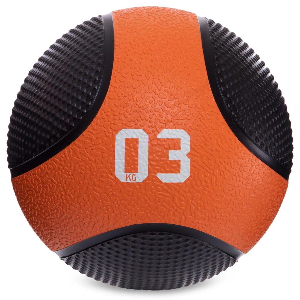 М'яч медичний медбол Zelart Medicine Ball FI-2824-3 3кг чорний від компанії DROPT - інтернет-магазин гуртової та роздрібной торгівлі - фото 1