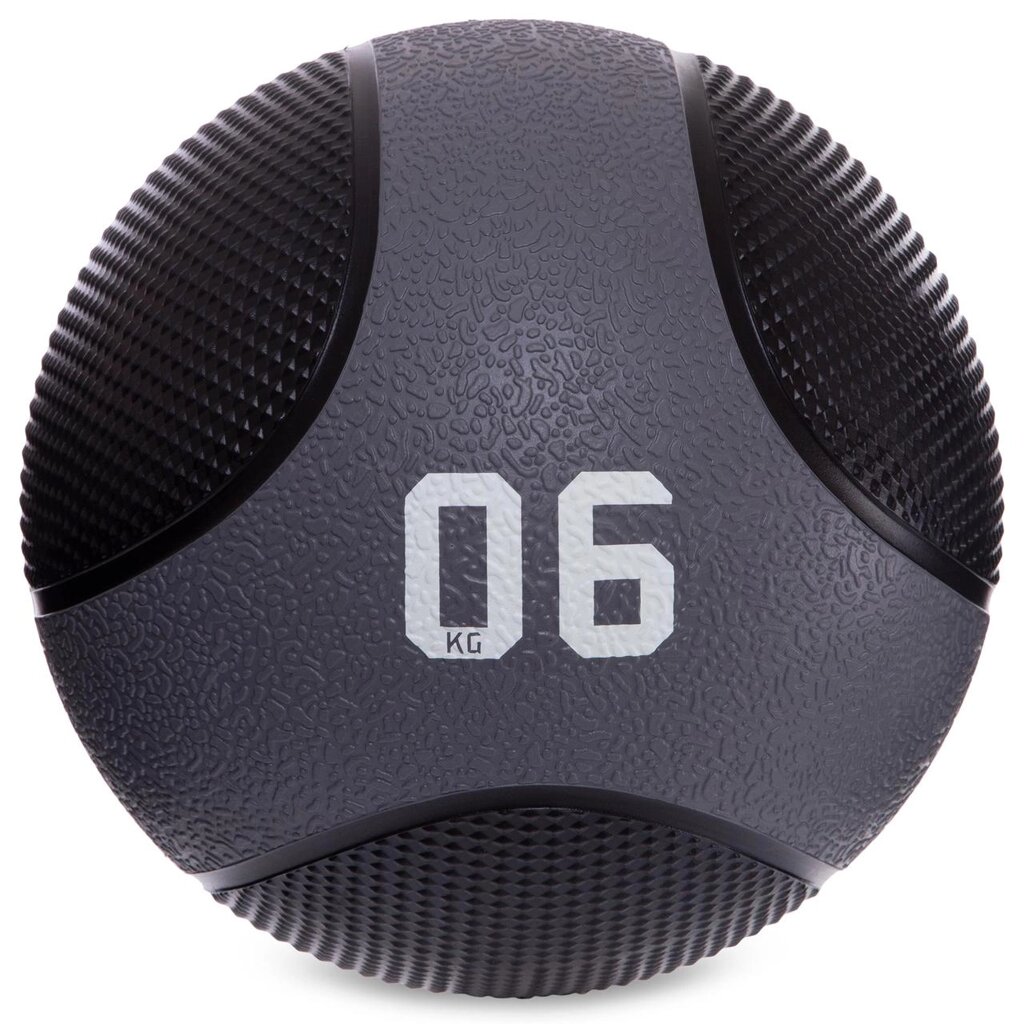 М'яч медичний медбол Zelart Medicine Ball FI-2824-6 6 кг чорний від компанії DROPT - інтернет-магазин гуртової та роздрібной торгівлі - фото 1