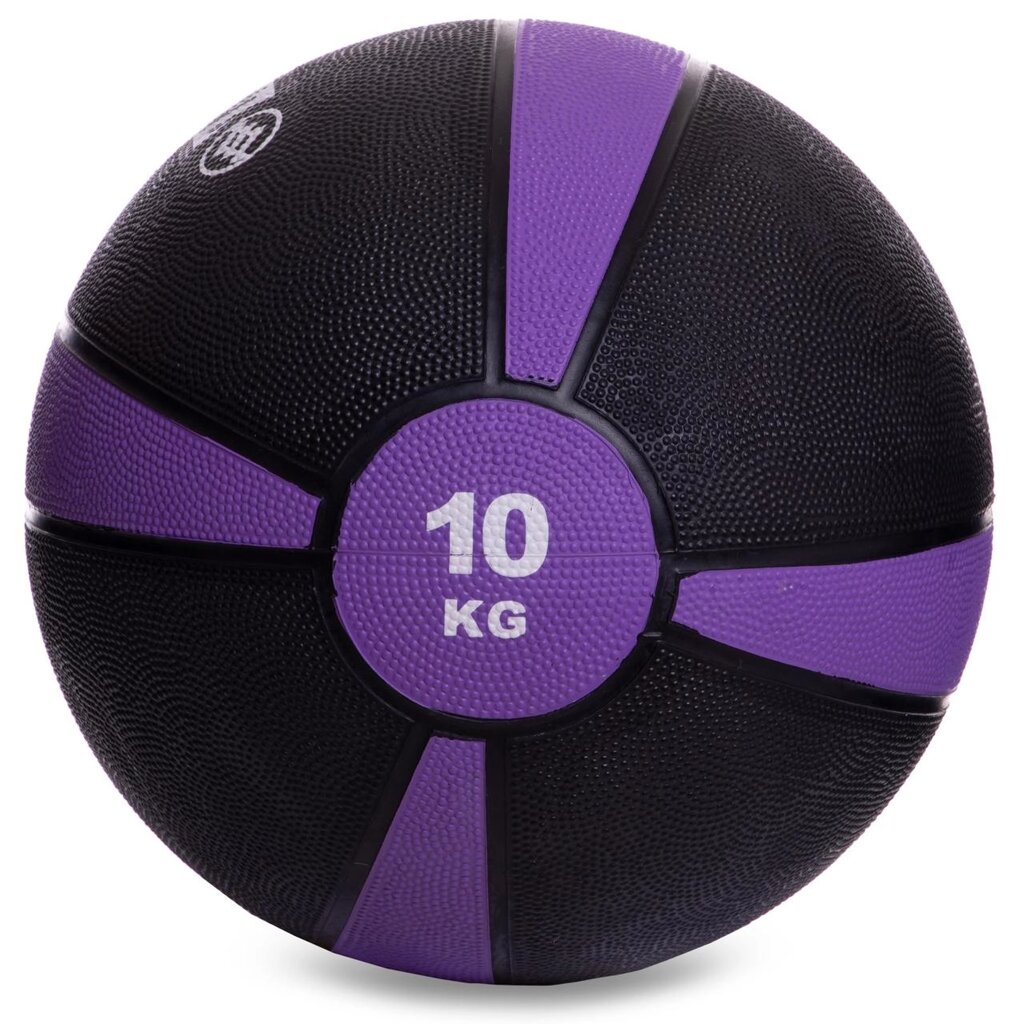 М'яч медичний медбол Zelart Medicine Ball FI-5122-10 10кг (гума, d-28,5 см, сірий-фіолетовий) від компанії DROPT - інтернет-магазин гуртової та роздрібной торгівлі - фото 1