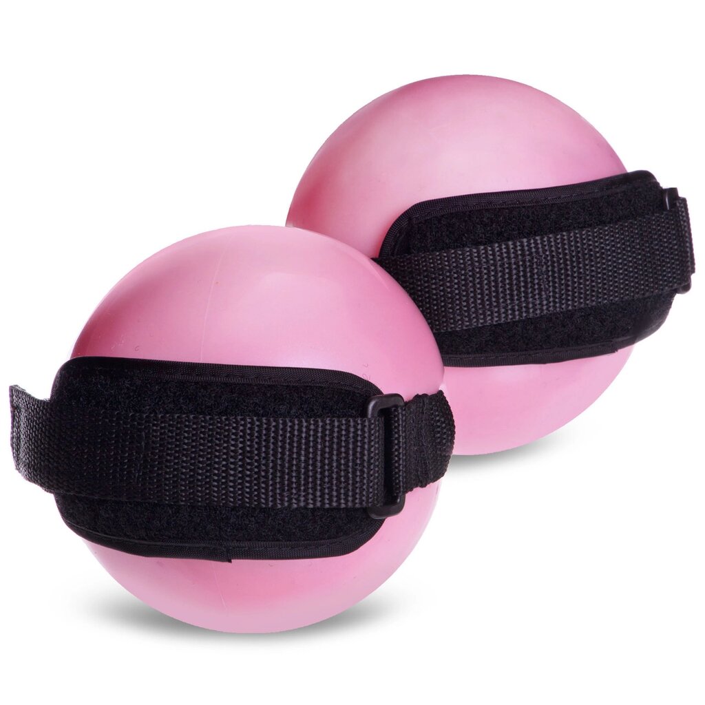 М'яч обважений з манжетом (2x1,5LB) Pro Supra WEIGHTED EXERCISE BALL 030-1_5LB (гума, d-11, рожевий) від компанії DROPT - інтернет-магазин гуртової та роздрібной торгівлі - фото 1