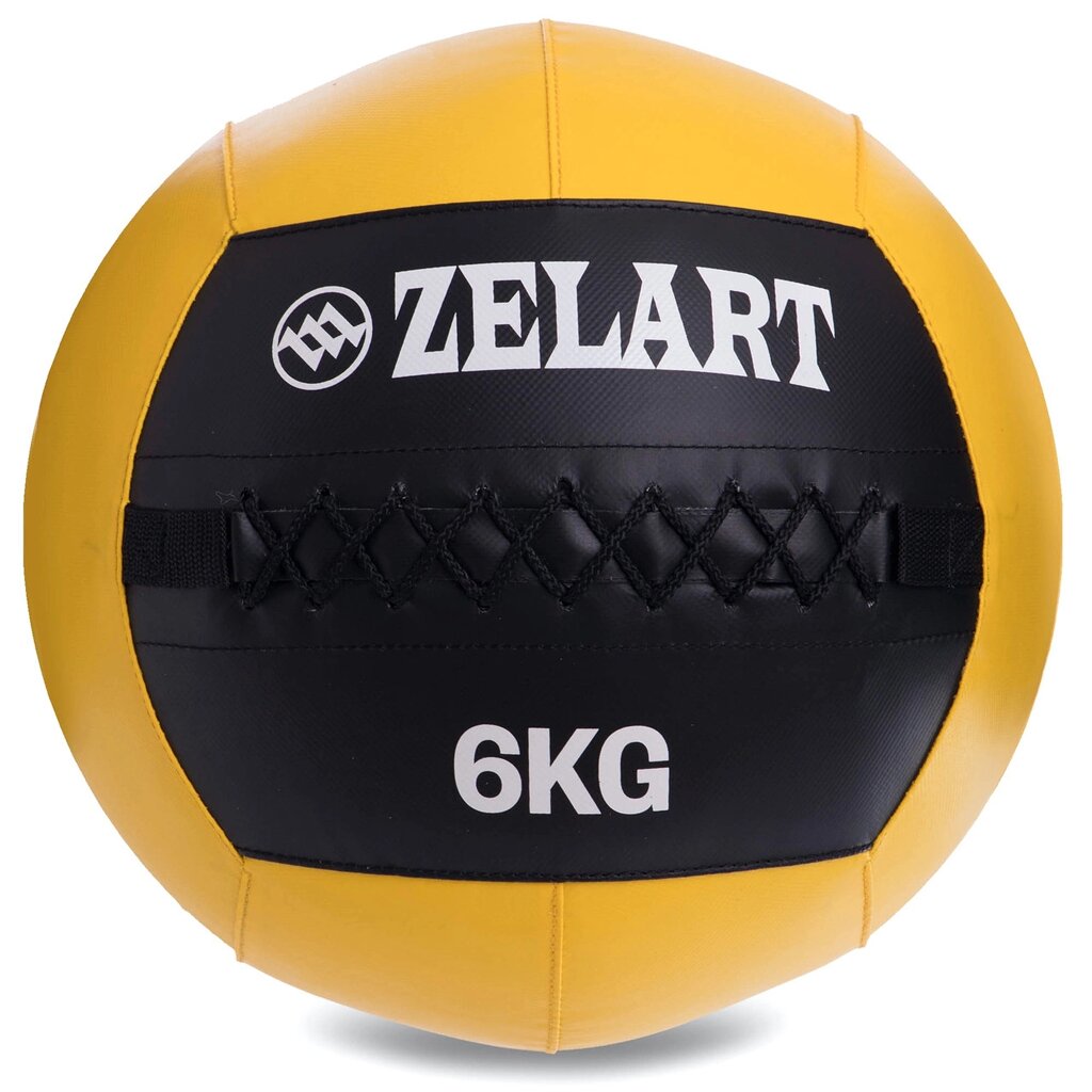 М'яч волбол для кроссфита і фітнесу 6кг Zelart WALL BALL FI-5168-6 (PU, наповнювач-метал. гранули, d-33см, від компанії DROPT - інтернет-магазин гуртової та роздрібной торгівлі - фото 1