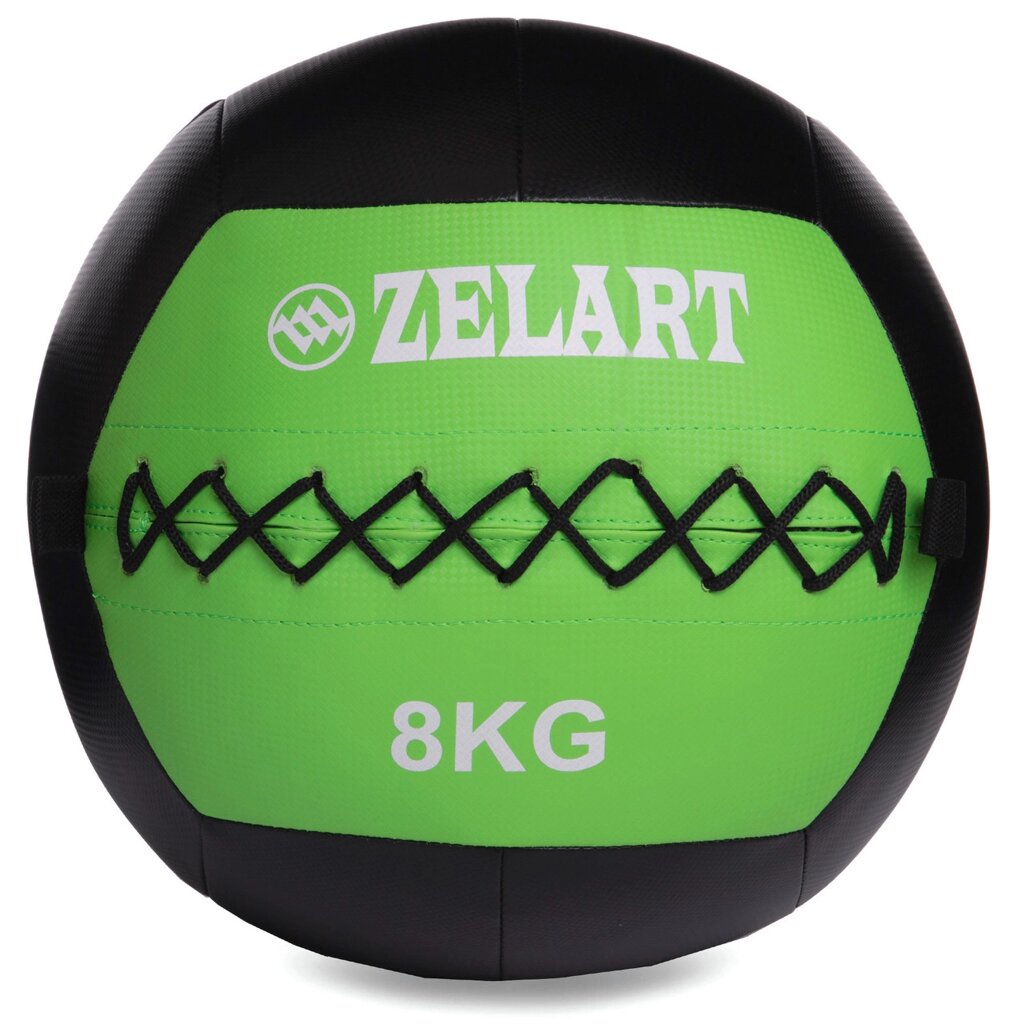 М'яч волбол для кроссфита і фітнесу 8кг Zelart WALL BALL FI-5168-8 (PU, наповнювач-метал. гранули, d-33см, від компанії DROPT - інтернет-магазин гуртової та роздрібной торгівлі - фото 1