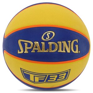 М'яч баскетбольний гумовий SPALDING TF-33 84352Y No6 синій-жовтий