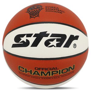 М'яч баскетбольний STAR CHAMPION BB316-25 No6 PU жовтогарячий-білий