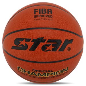 М'яч баскетбольний STAR champion FIBA BB317 no7 PU жовтогарячий