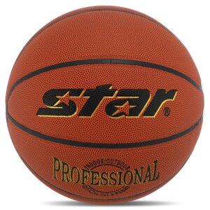 М'яч баскетбольний STAR professional BB327 no7 PU жовтогарячий