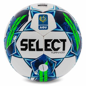 М'яч для футзала select futsal tornado FIFA quality PRO V23 no4 білий-синій