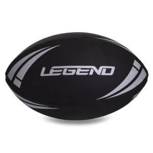 М'яч для регбі LEGEND R-3293 No3 PVC чорний-білий