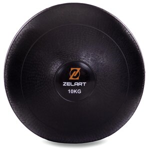 М'яч медичний слейбол для кросфіту Zelart SLAM BALL FI-2672-10 10 кг чорний