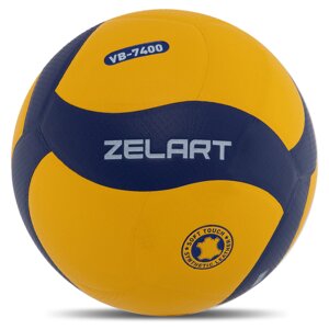 М'яч волейбольний ZELART VB-7400 No5 PU клеєний