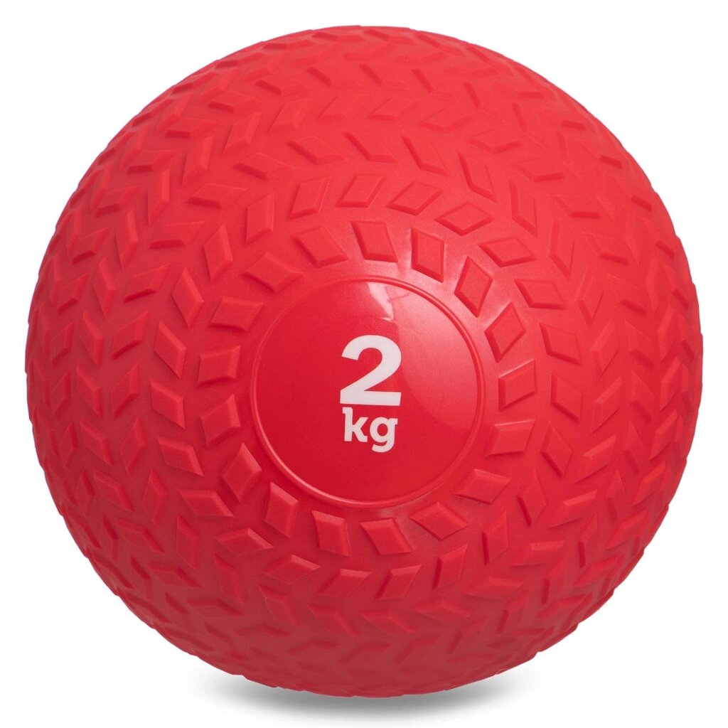 Набивний м'яч слембол для кроссфита рифлений Record SLAM BALL FI-5729-2 2кг (PVC, мінеральний наповнювач, від компанії DROPT - інтернет-магазин гуртової та роздрібной торгівлі - фото 1