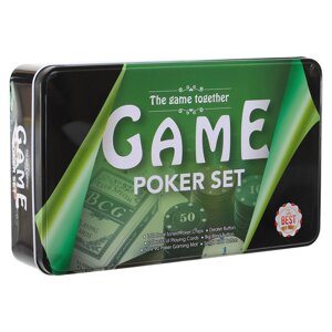 Набір для покера в металевій коробці Zelart IG-8652 160 фішок