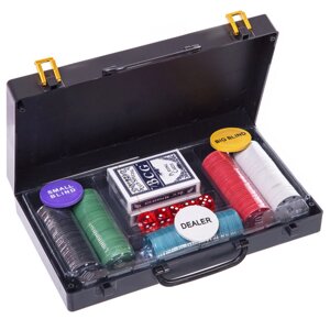 Набір для покера в пластиковому кейсі Zelart 200S-E 200 фішок