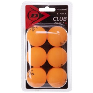 Набір м'ячів для настільного тенісу 6 штук dunlop DL679350 D TT BL 40+ CLUB CHAMP 6 BALL blister OR