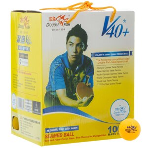 Набір м'ячів для настільного тенісу 100 штук в кольоровій картонній коробці DOUBLE FISH 510280 1star (d-40мм,
