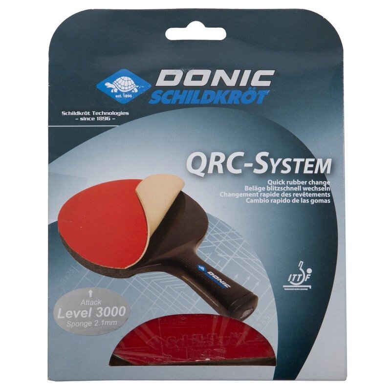 Накладка на тенісну ракетку DONIC (2 шт.) QRC-rubber 3000 Energy 752578 (гума, губка) від компанії DROPT - інтернет-магазин гуртової та роздрібной торгівлі - фото 1