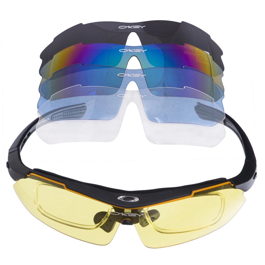 Окуляри захисні Oakley з поляризацією і змінними лінзами Oakley TY-0089 кольору в асортименті від компанії DROPT - інтернет-магазин гуртової та роздрібной торгівлі - фото 1