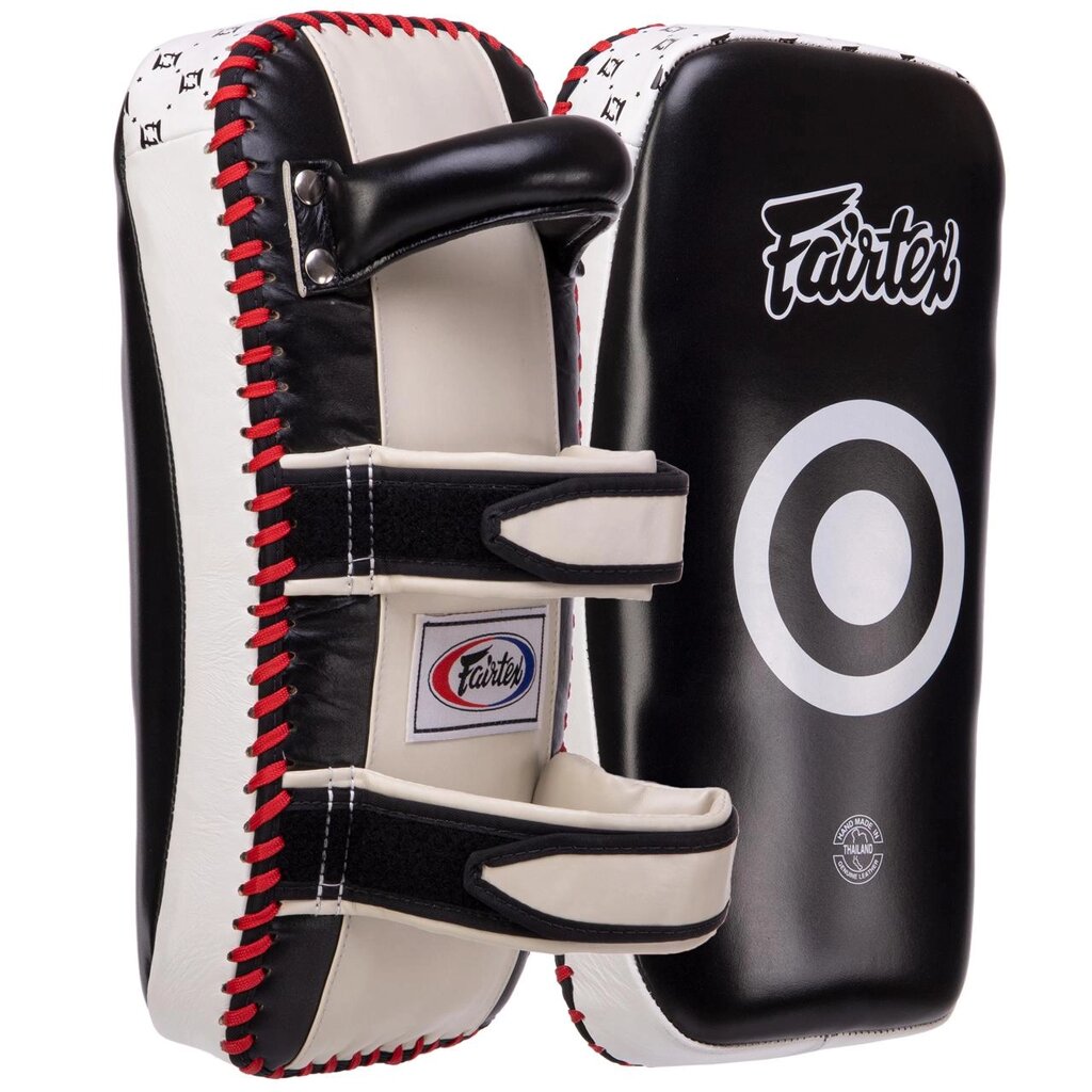 Пади для тайського боксу Тай-педи FAIRTEX KPLC2 37x18x9см 2шт чорний-білий від компанії DROPT - інтернет-магазин гуртової та роздрібной торгівлі - фото 1