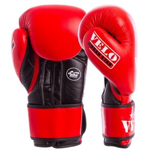 Рукавиці боксерські професійні AIBA VELO 2080 10-12 унцій червоний