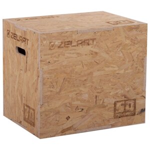 Бокс пліометричний дерев'яний Zelart BOX-WOOD FI-3636-2 1 шт 70 см