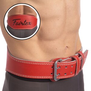 Пояс атлетичний шкіряний FAIRTEX 167076 ширина-15 см розмір-S-XL червоний