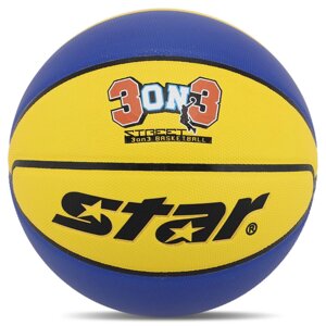 М'яч баскетбольний STAR 3ON3 BB4136C No6 PU жовтий-синій в Києві от компании DROPT - интернет-магазин оптовой и розничной торговли