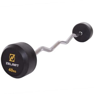 Штанги фіксована зігнута Zelart Rubbber Coated Barbell TA-2687-40 довжина-95cм 40 в Києві от компании DROPT - интернет-магазин оптовой и розничной торговли