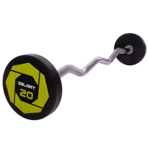 Штанги фіксована зігнута поліуретанова Zelart Urethane Barbell TA-2690-20 довжина-104cм 20кг в Києві от компании DROPT - интернет-магазин оптовой и розничной торговли