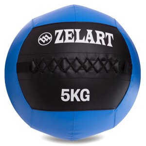 М'яч волбол для кроссфита і фітнесу 5кг Zelart WALL BALL FI-5168-5 (PU, наповнювач-метал. гранули, d-33см, в Києві от компании DROPT - интернет-магазин оптовой и розничной торговли