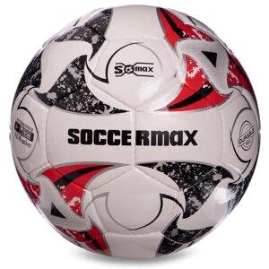 М'яч футбольний професійний №5 SOCCERMAX FIFA FB-0003 (PU, білий-сірий-червоний) в Києві от компании DROPT - интернет-магазин оптовой и розничной торговли