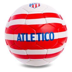 М'яч футбольний №5 Гриппи 5сл. ATLETICO MADRID FB-0587 (№5, 5 сл., зшитий вручну)