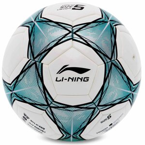 М'яч футбольний LI-NING LFQK635-4 No5 PU+EVA клейовий білий-бірюзовий в Києві от компании DROPT - интернет-магазин оптовой и розничной торговли