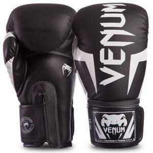 Рукавички боксерські VENUM ELITE VENUM-0984-108 10-14 унцій чорний-білий