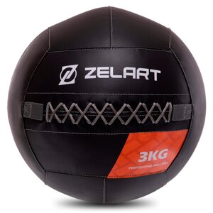 М'яч волбол для кросфіту та фітнесу Zelart WALL BALL TA-7822-3 вага-3кг чорний в Києві от компании DROPT - интернет-магазин оптовой и розничной торговли