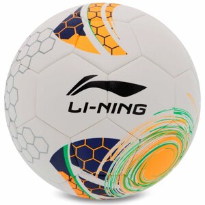 М'яч футбольний LI-NING LFQK579-1 No5 PU+EVA клейовий білий-жовтий в Києві от компании DROPT - интернет-магазин оптовой и розничной торговли