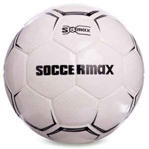 М'яч футбольний професійний №5 SOCCERMAX FIFA FB-0001 (PU, білий-чорний)