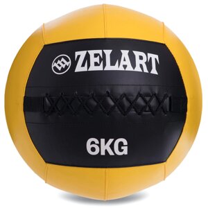 М'яч волбол для кроссфита і фітнесу 6кг Zelart WALL BALL FI-5168-6 (PU, наповнювач-метал. гранули, d-33см, в Києві от компании DROPT - интернет-магазин оптовой и розничной торговли