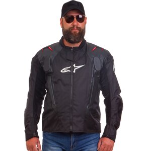 Мотокуртка з захистом і аеродинамічним горбом Alpinestars A09-BK M-3XL чорний