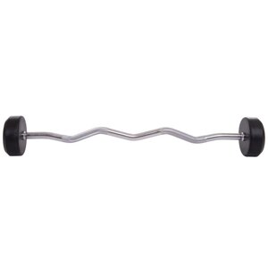 Штанги фіксована зігнута Zelart Rubbber Coated Barbell TA-2687-20 довжина-95cм 20Кг в Києві от компании DROPT - интернет-магазин оптовой и розничной торговли