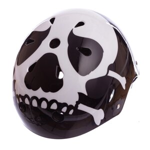 Шолом для екстремального спорту Котелок Zelart SKULL SK-5616-015 L-56-58 чорний-білий в Києві от компании DROPT - интернет-магазин оптовой и розничной торговли