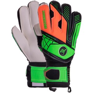 Рукавиці воротарські SOCCERMAX GK-009 розмір 8-10 салатовий-жовтогарячий чорний в Києві от компании DROPT - интернет-магазин оптовой и розничной торговли